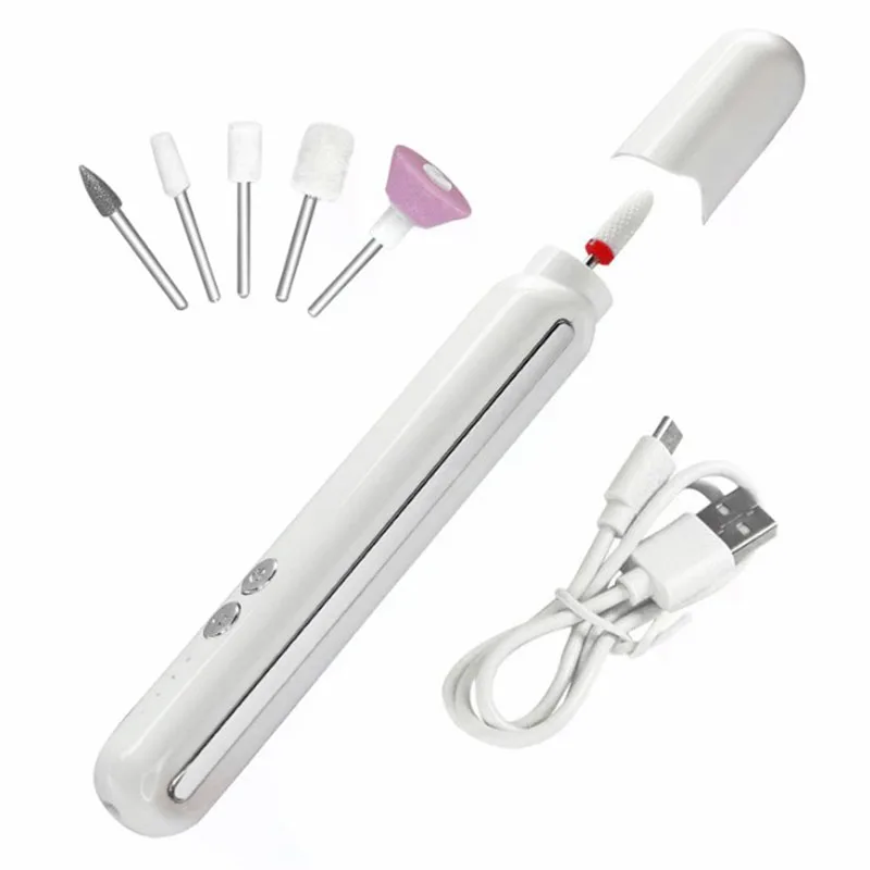 2022 Новый 6 в 1 Фрезер для ногтей сверлильный станок Usb перезаряжаемые портативный Электрический фрезер полировщик жидкость снятия дрель маникюра