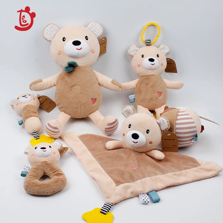 Newly Designed Unisex Plush Bear Rattle Toy Musical Sensory toy for baby toys 0-12 months plush baby rattle