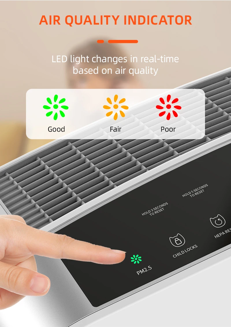 JNUO Hot Sale 2023 Air Purifier Hepa Filter with Remote Control Air Purifiers For Hotel