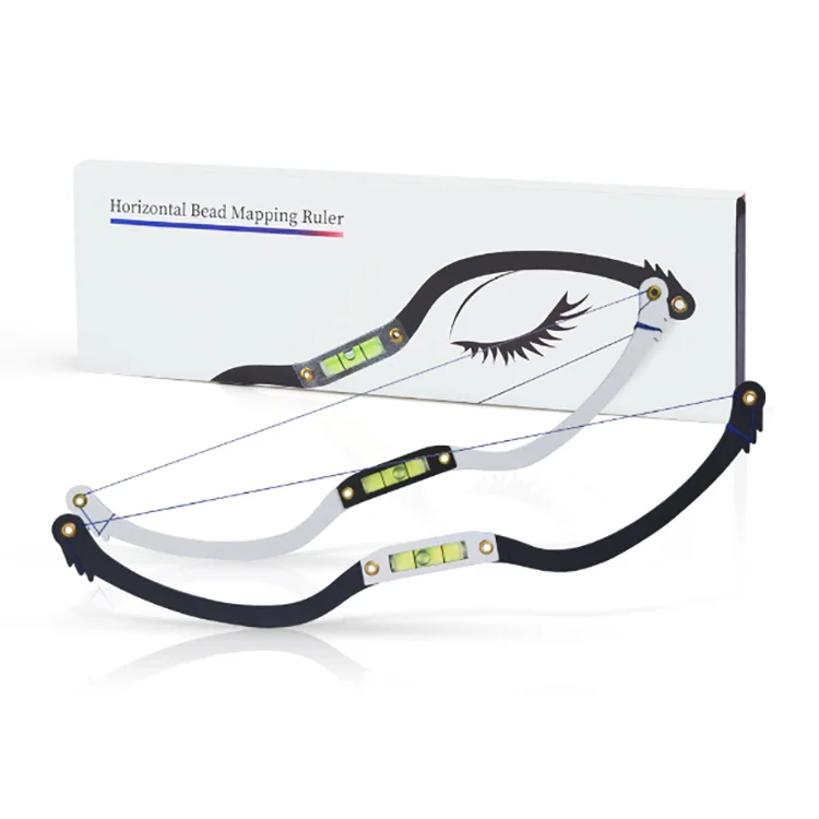 Custom New Cosmetics Measuring Mapping String Tool Microblading Tattoo Horizontal Bead Eyebrow Ruler