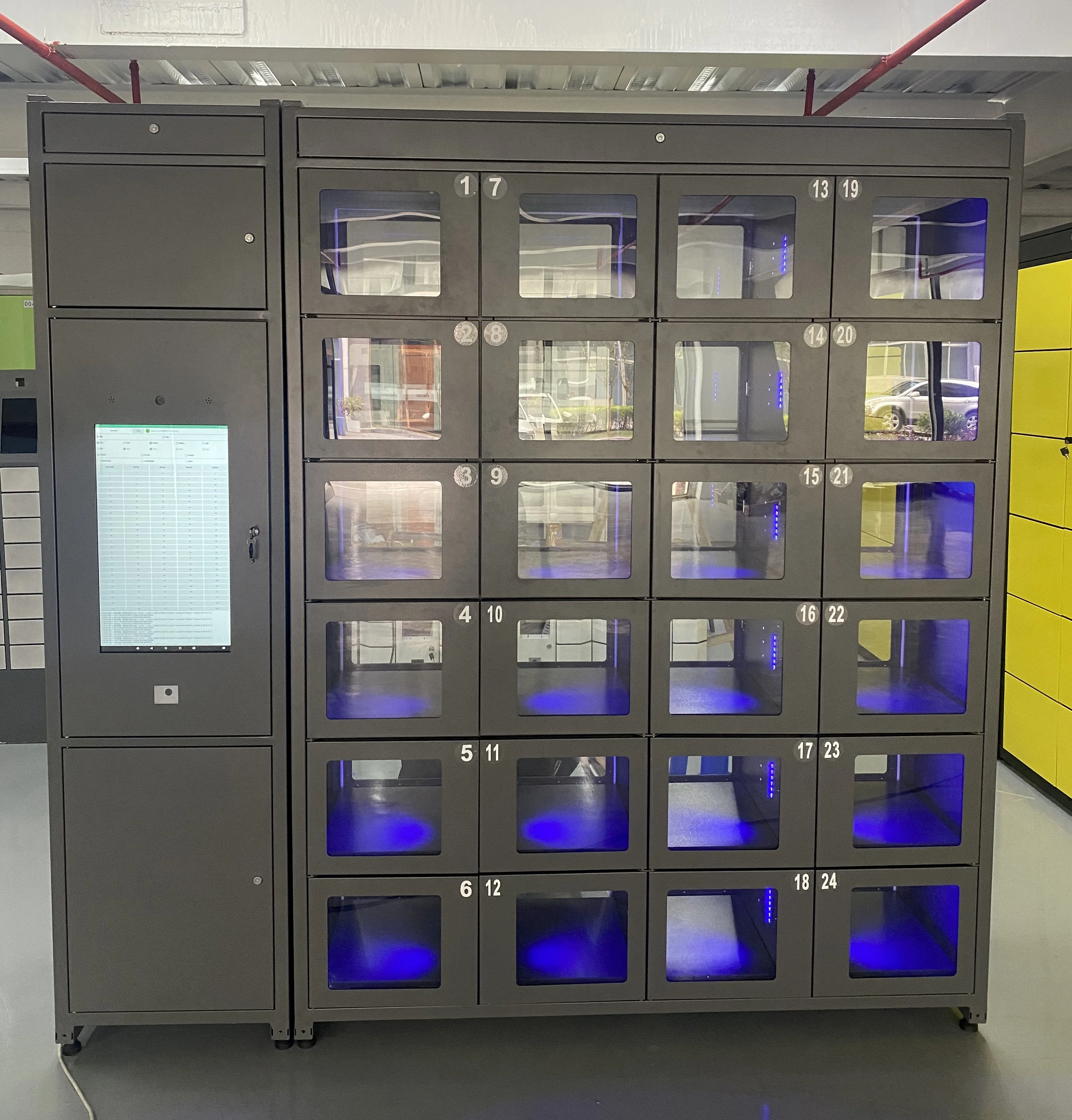 Smart  Hot Food Windows Cabinet Smart Food Locker  double side door For Fast Food Restaurant