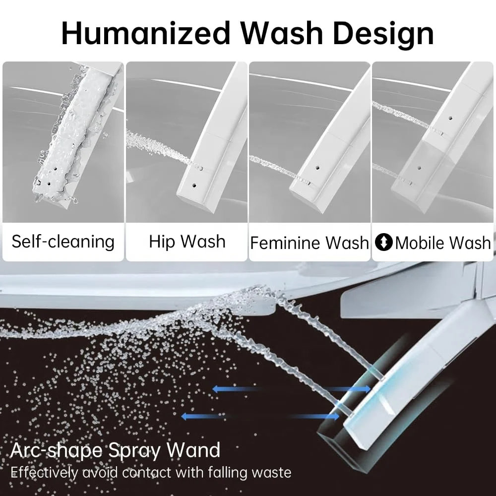Hot Sale Automatic Sanitary Ware Items Ceramic Bowl Black Bathroom Wc Intelligent Smart Bidet Toilet