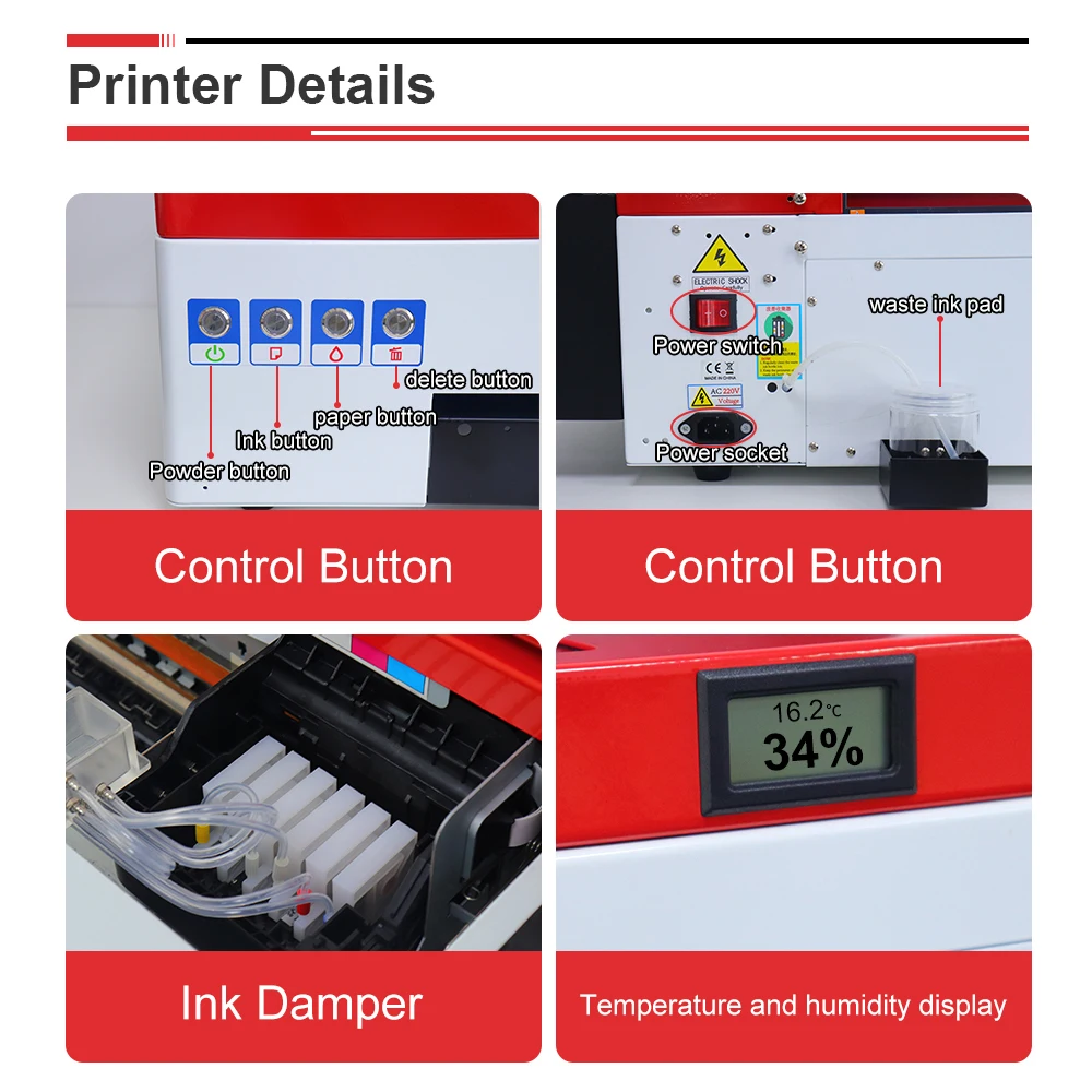 Printer with powder shaking machine  a3 shaker and dryer l1800 dtf-printer 2022 new print technology a4 dtf