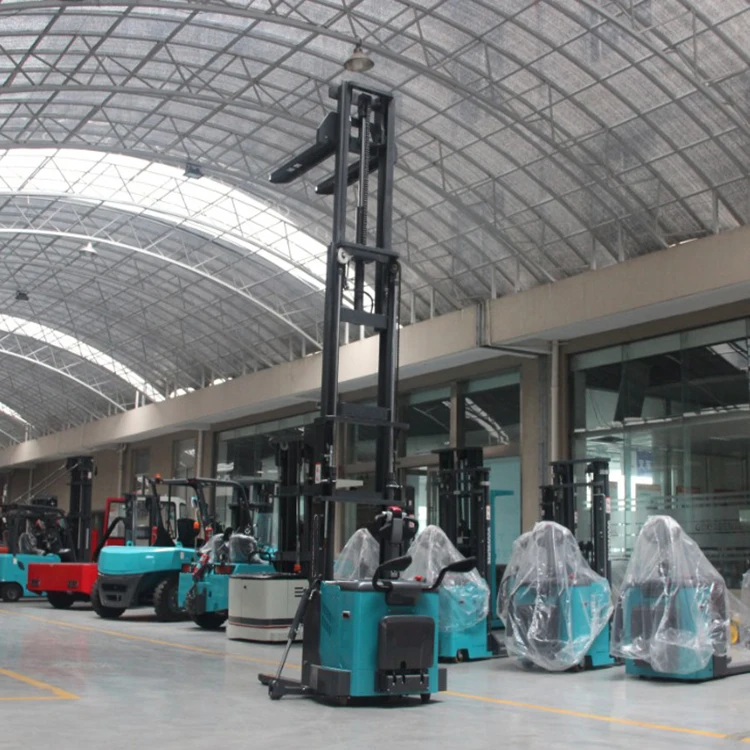 Isoland 1500kg DC Motor Power Full Electrical Reach Forklift Lift Standing Pallet Stacker