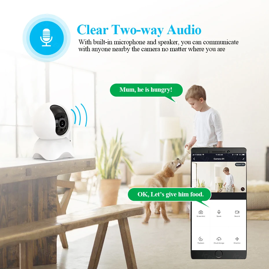 Tuya WiFi PTZ Camera 1080P Smart IP Camera RTSP Wireless Security Camera with Auto Tracking With Alexa Google Home