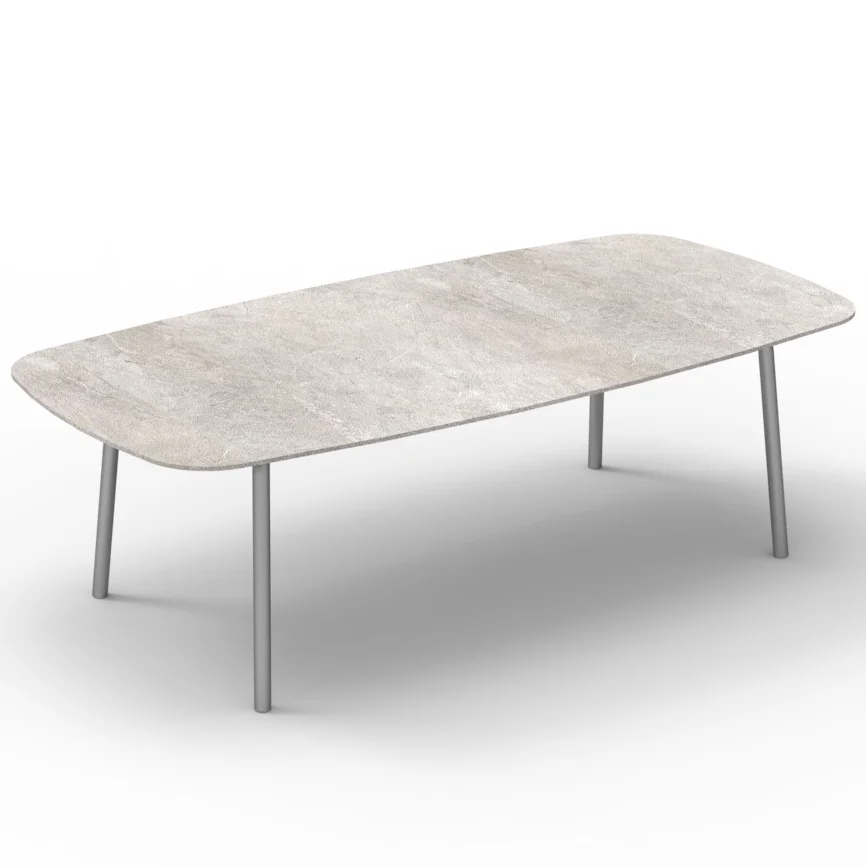 Outdoor Aluminum Structure 12 mm HPL Table Top Italian Garden Patio Hotel Cruise Resort Beach Dine Dining Table