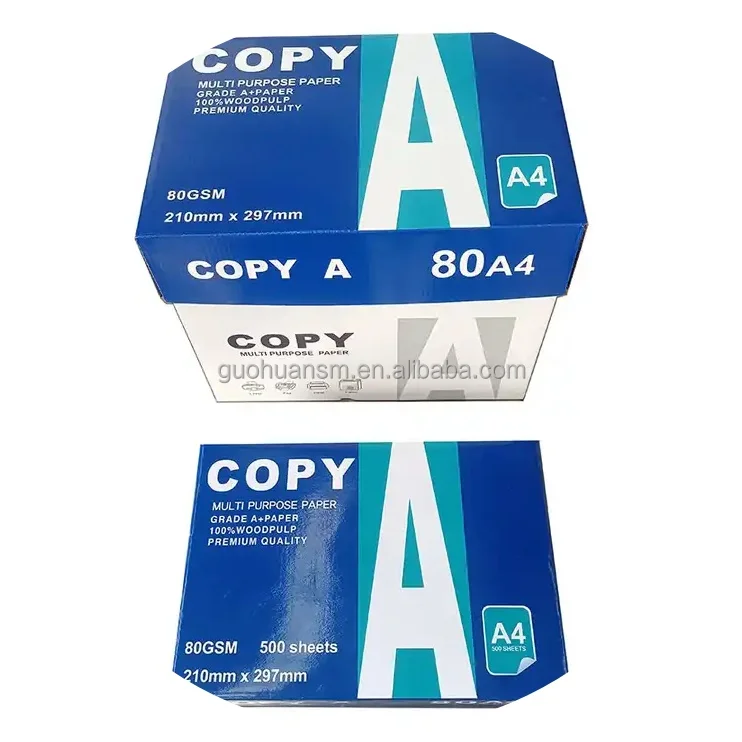 Factory Wholesale Price White Copy Paper Reams of China Paper A4 Size Copy Paper Price 80 GSM
