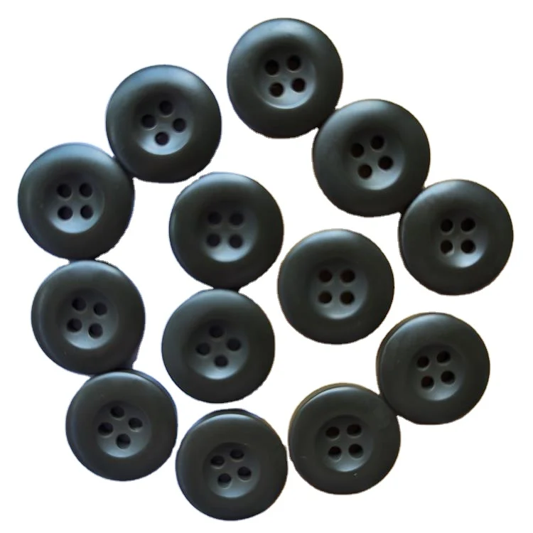 WT manufacturer wide edge 4 holes army green 19mm 30L resin button for garment