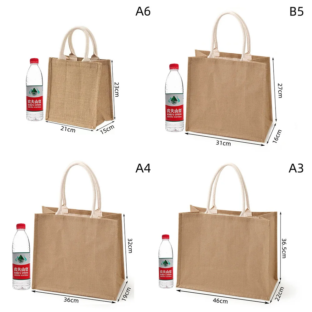 Recyclable Jute Tote Bag Eco Friendly Burlap Reusable Eco Friendly Beach Tote Bag Jute Shopping Bag For Girls