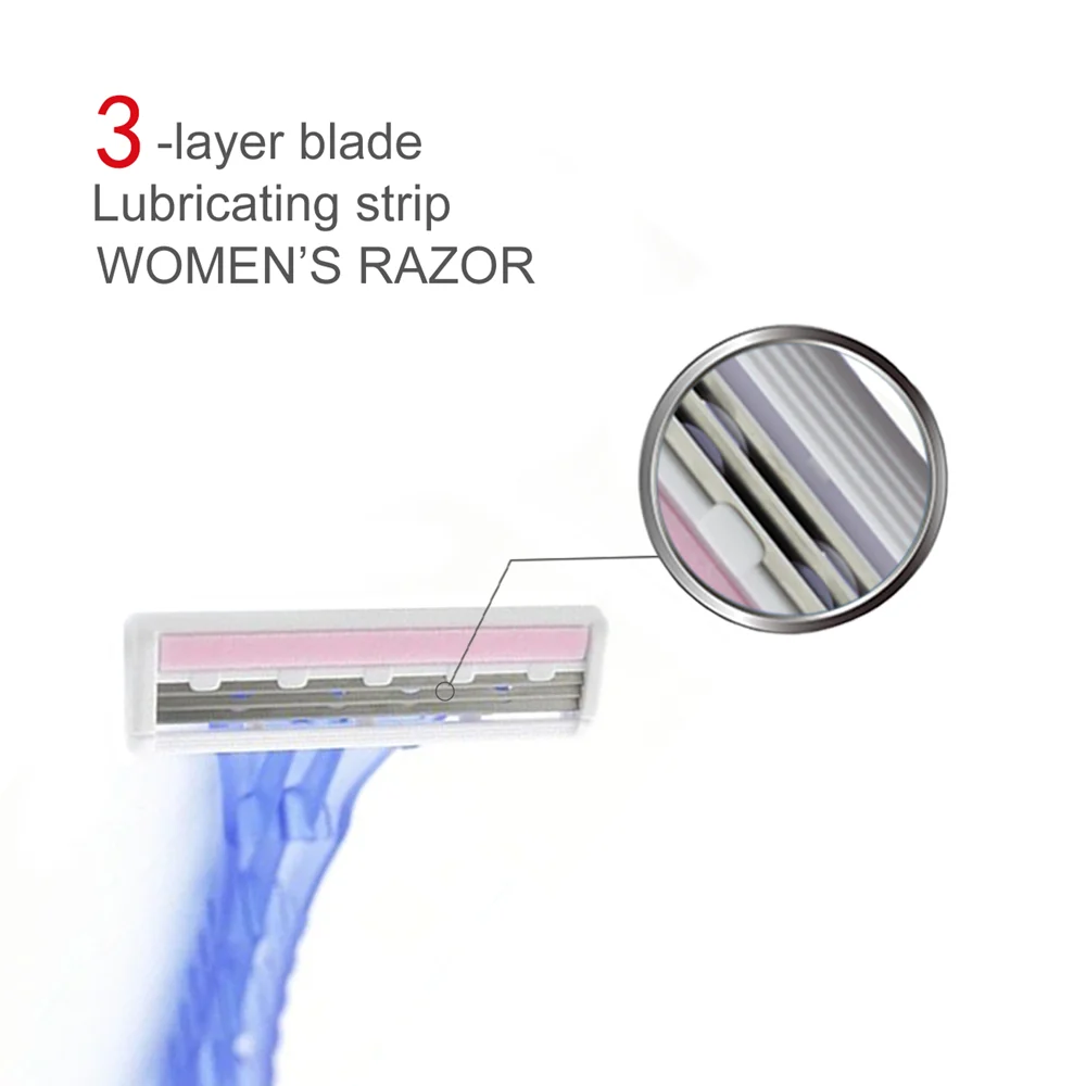 Factory 3 Blades Razor Wholesale safety cover Hotel Disposable Razor Shaving Razor 1 Pieces