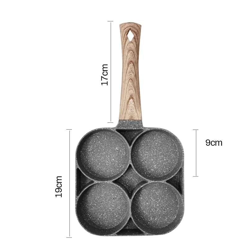 mall frying pan nonstick pan, household multi-hole frying pan, breakfast pan