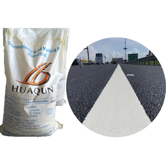 High reflective thermoplastic yellow and white traffic road line marking paint for road marking