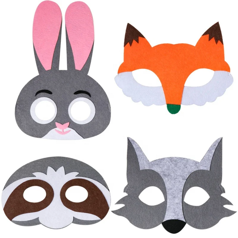 Funny Animal Face Masks for Kids Animal-Themed Party Masks for Children