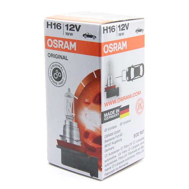 H16 OSRAM ORIGINAL LINE 12V 19W 64219L+ Halogen bulbs made in Germany Auto headlight Fog lamp halogen