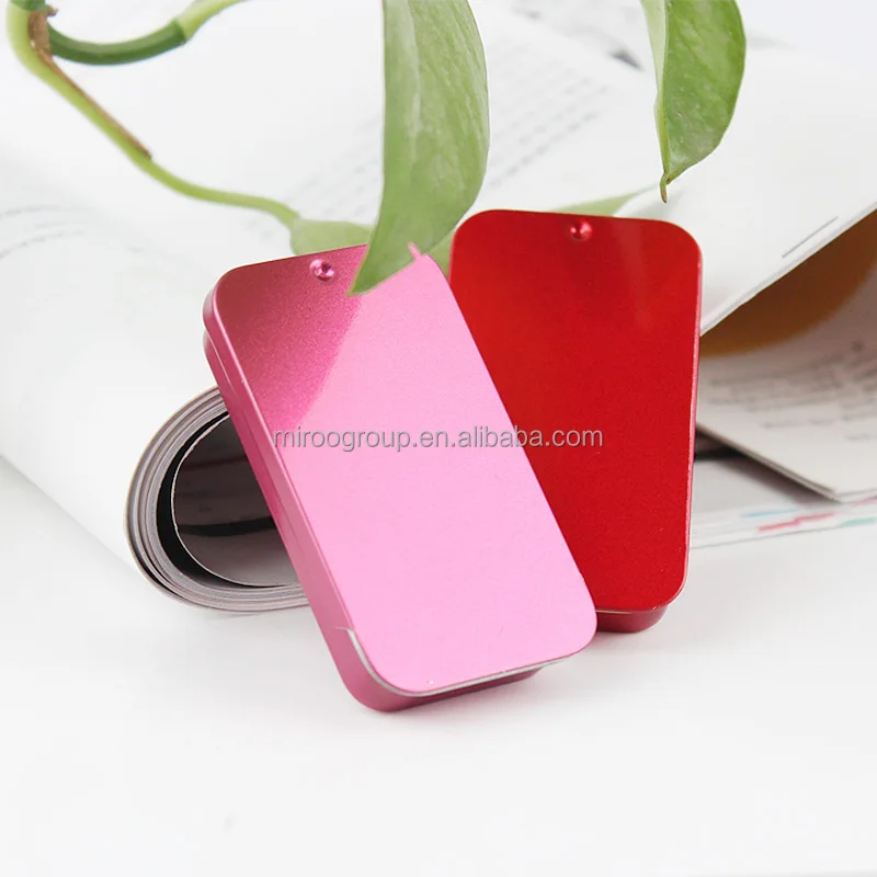 10 colors Stock Wholesale Rectangle Small Sliding Metal Mint Candy Tin Box  60x34x10mm