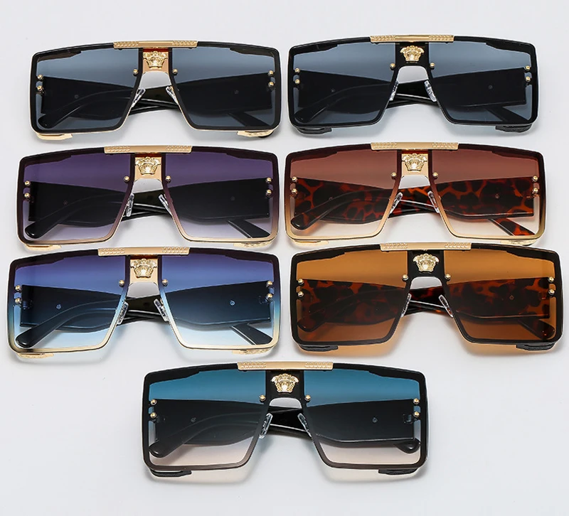 2022 Fashion VER Design Hot Sale vintage big frame women men sunglasses Fashion sun glasses gafas de sol