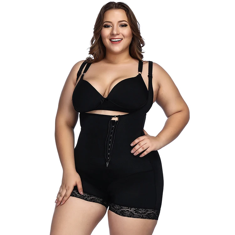 
Shapewear Black Black Waist Tummy Control Open Crotch Big Size Women Full Body Shapers Slimming 