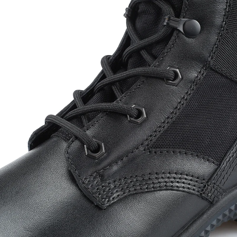 Protect U Tactical Boot For Men Leather Tactical Patrol Boots Trainers Winter Outdoor Work Hiking Boots Shoes