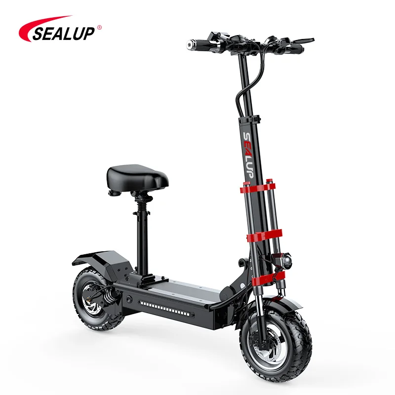 SEALUP   Q20 E Scooter Cheaper High Speed 1000w Electric Scooter 48v Fat Tire Electric Scoter With Pedals Disc Brake Electric