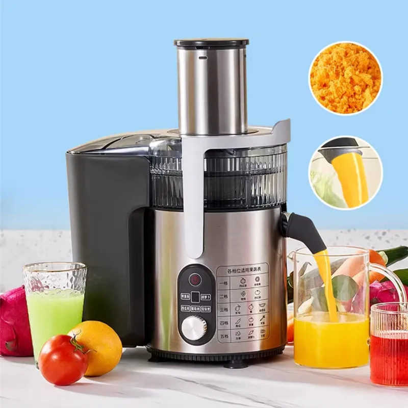 High-power Juicer Fresh-fried Fruit Vegetable Household Black Electric Plastic White Stainless Steel English 01 Portable Juicer