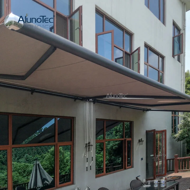 Factory Outdoor Retractable Cassette Motorized Balcony Sun Shade System Patio Aluminum Awning Windows