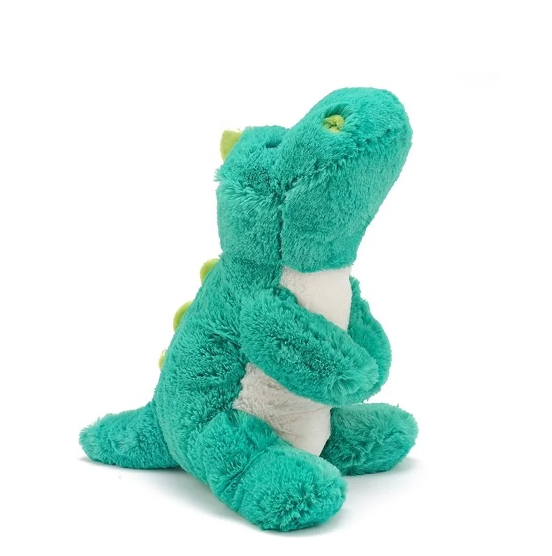 Custom Children Cute Dragon Plush Animals Long Pile Super Soft Realist Green Dinosaur Stuffed Toys for Kids