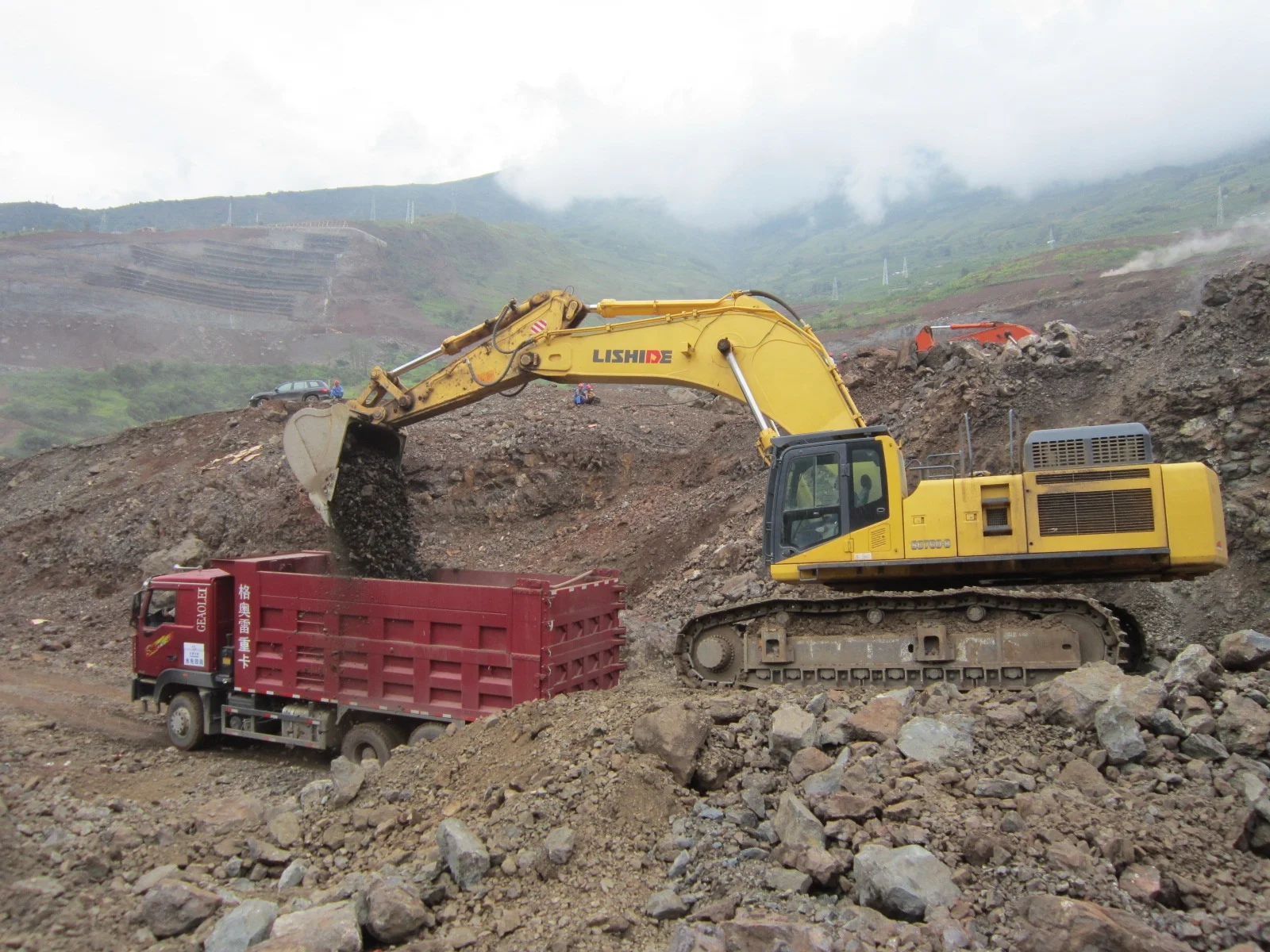 80ton excavator China mine machinery Big excavator SC8050 336kw Bucket digging force 300KN hydraulic excavator