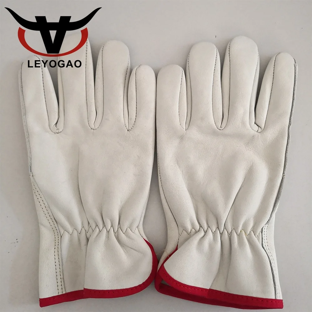 Cheap industrial racing working safety leather hand work gloves