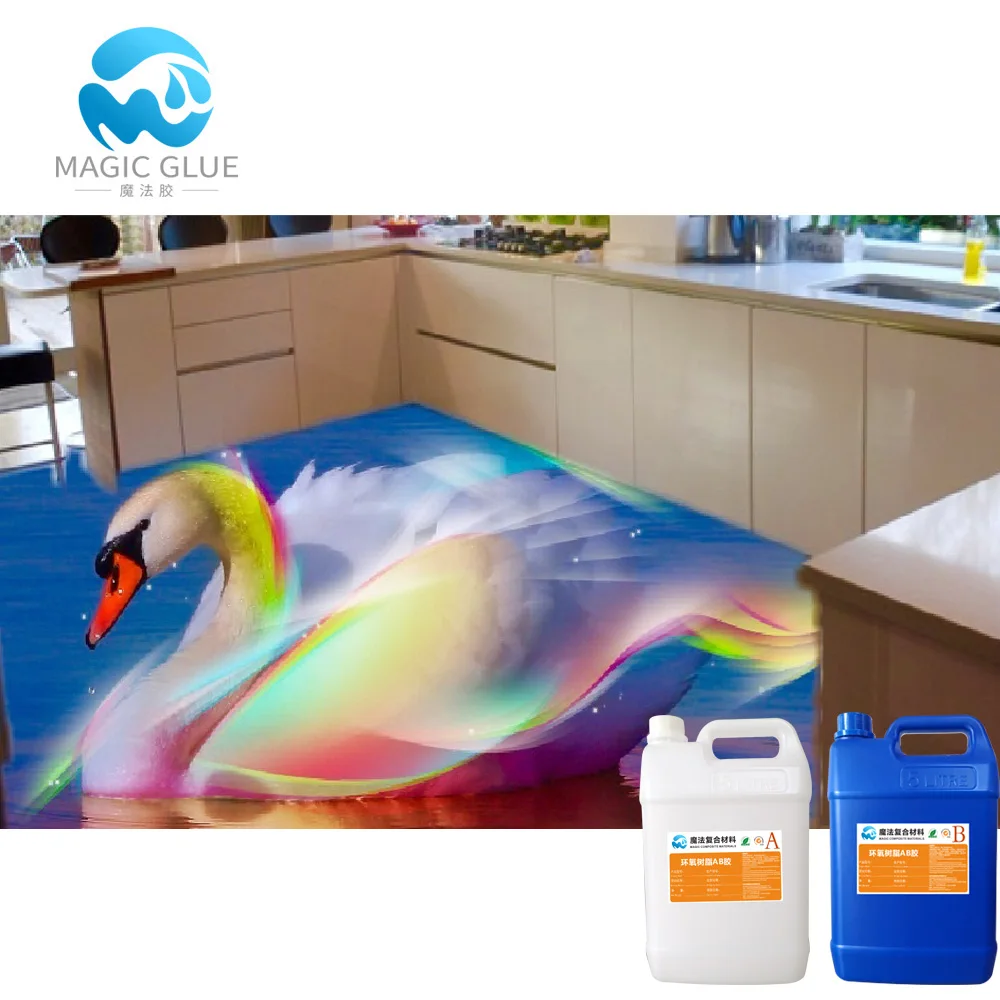 Resin A and B two part epoxy resin for floor wallpaper