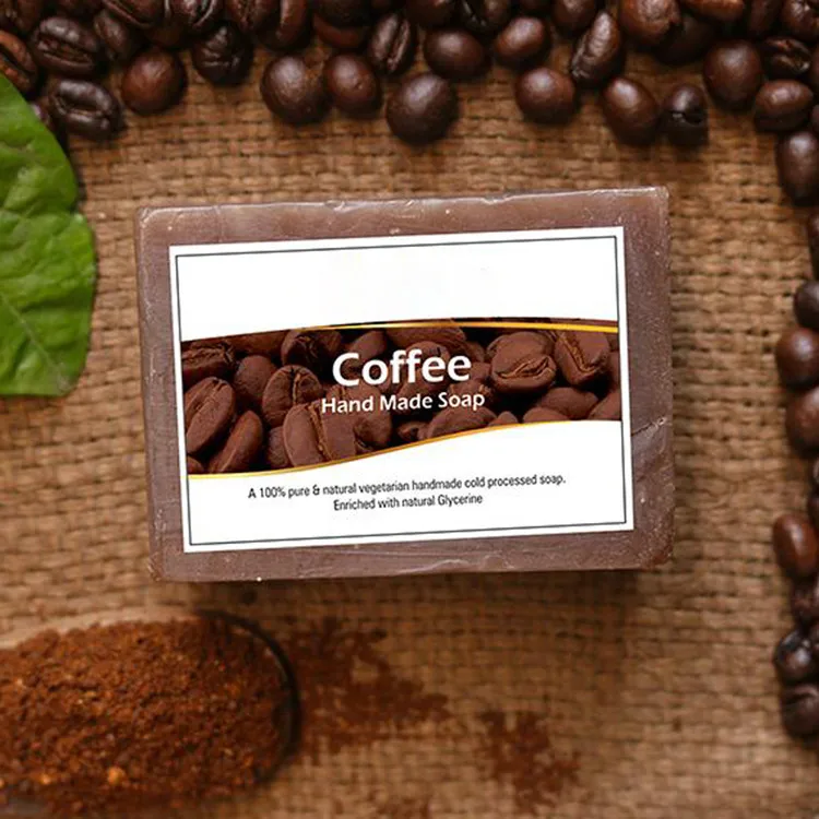 Organic Morocco Facial Detox Whitening Coffee African Black Soap Raw Himalayan Bamboo Charcoal Face Soap