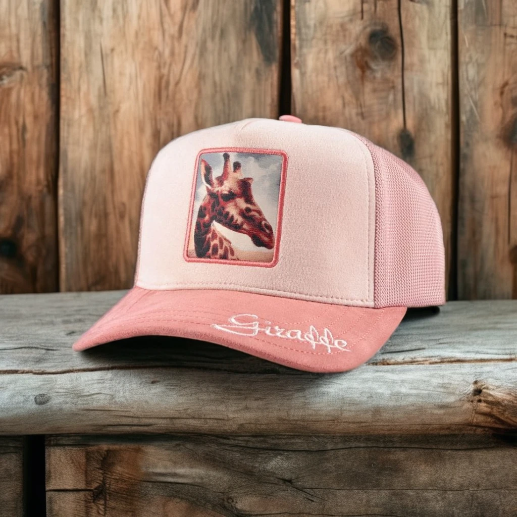 Fashion Design Popular Embroidery Giraffe Trucker Hat Oem Gorras Personalized Custom Print Animal Logo Patch Baseball Cap Sports