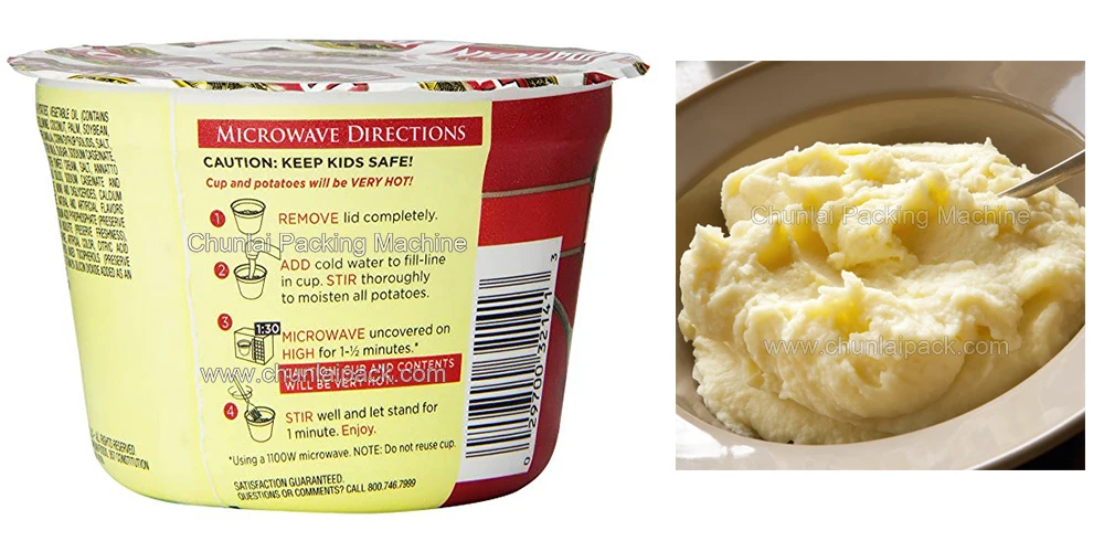 Paste Puree Cream BG60A-4C Automatic Mashed Potatoes Packing Cup Filling and Sealing Machine