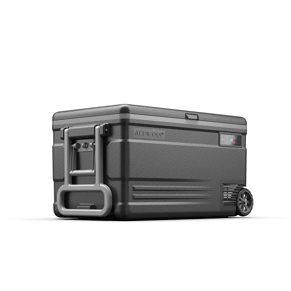 U75 small 80L dc compressor battery power electronic camping car fridge 12v portable wheels and handle refrigerator freezer