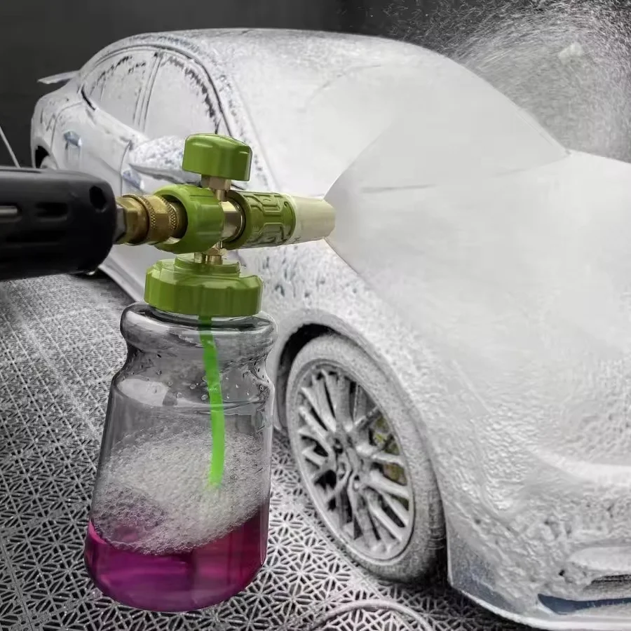 new products 2024 car detailing 1L Matcha green 4000psi foam cannon for pressure washer