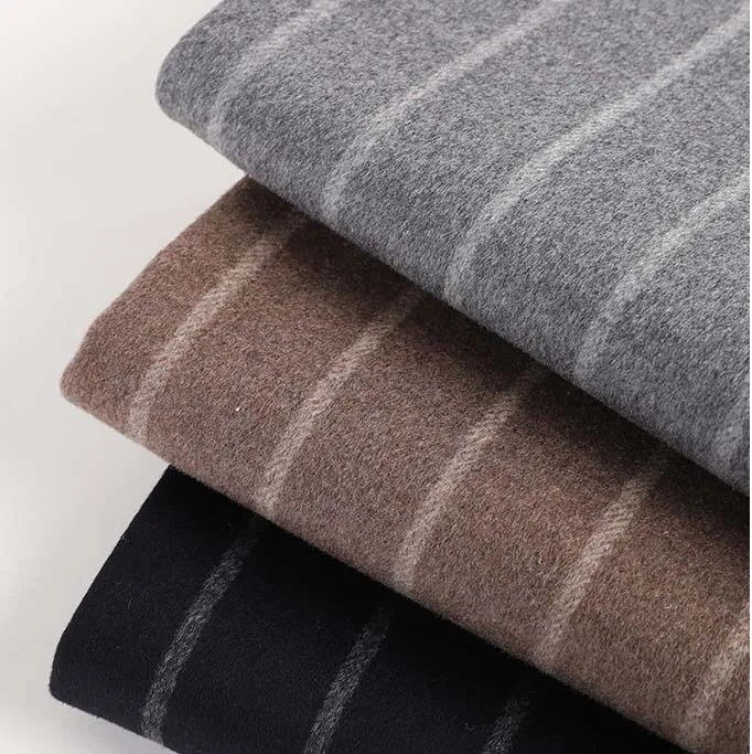 wide stripe coat wool fabric 80% wool 20% polyester also for suit