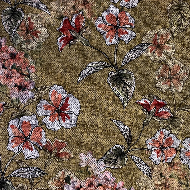 TR ANGORA paper printed fabric brushed MELANGE hacci knitting cheap knit textile for COAT