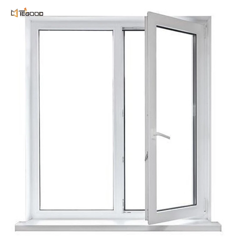 TEGOOD Double Glass Low-e French Style Aluminum Frame Casement Windows
