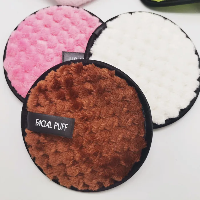 LUMI Round make-up pad removal pads washable pink Facial cleaning remove pads with logo