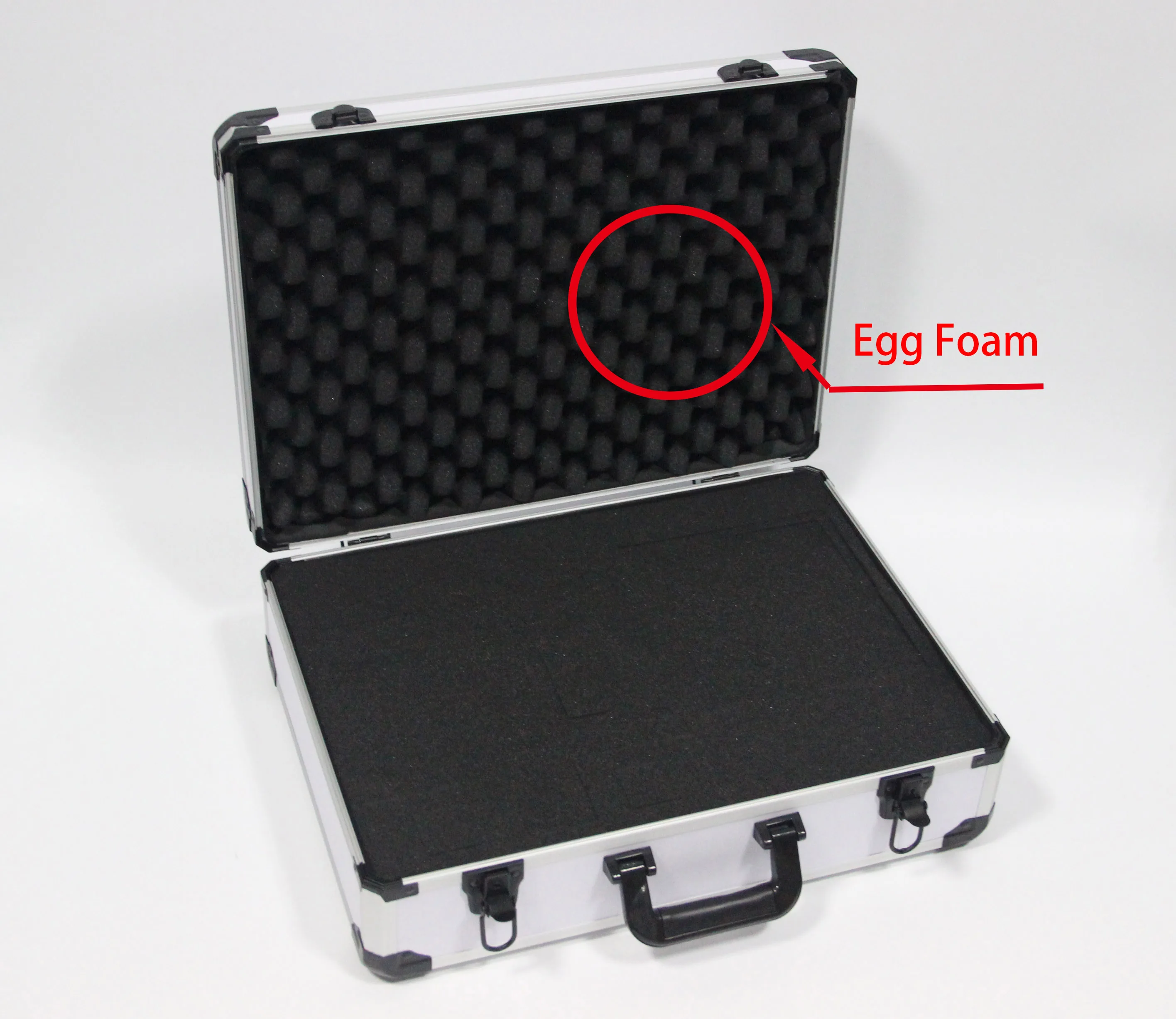 White Aluminum Storage Case Aluminum Carrying Case 460 X 335 X 120mm Case Aluminum Foam