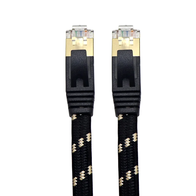 Heavy Duty High Speed 26Awg Cat 8 Black 3M Rj45 Network Fiber Optic Lan Cable With Rj 45