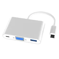 3-in-1 usb 2.0 usb 3 usb 3.0 hub Multiport Type-C to VGA Hub Converter