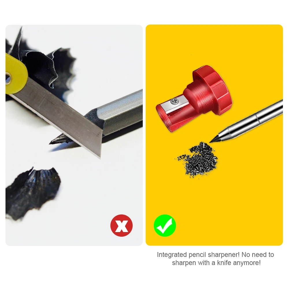 KEGRET Твердые строительные столярные маркеры, заправляемые стержни, набор карандашей для столярных работ, Деревообрабатывающие инструменты для маркировки деревянного пола