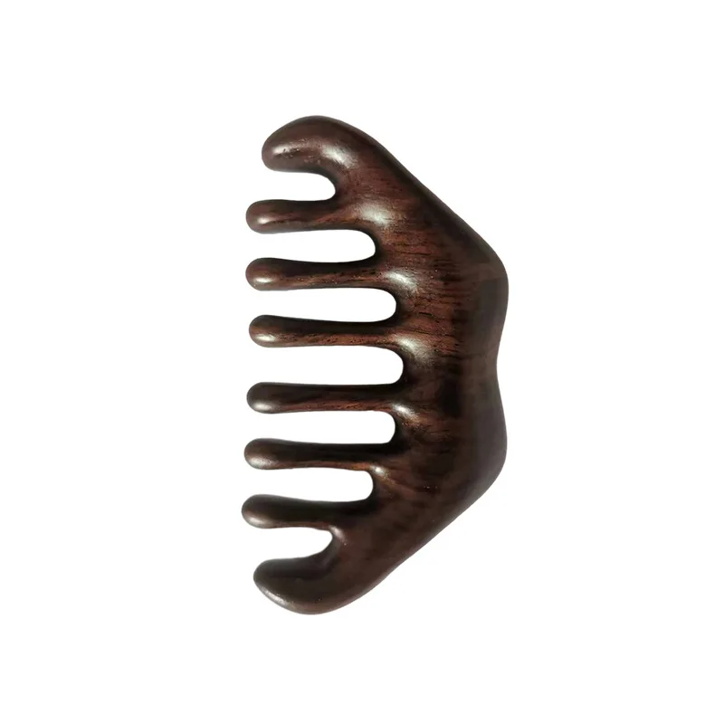 Manufacturers wholesale green sandalwood ebony meridian comb massage advertising gift lip shape rosewood so