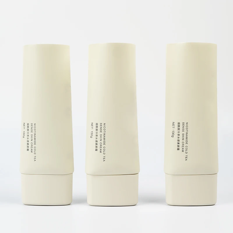 Uncomplicated Design Cosmetic Tubes Empty Soft Refillable Matte Cosmetic Tube 130 ML Oval Squeeze Plastic Tube for Cosmetics