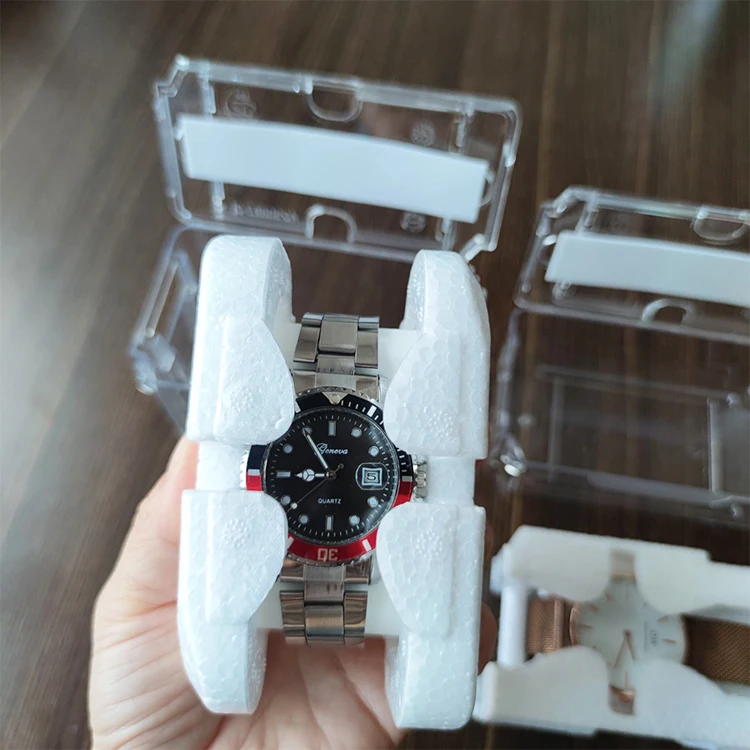 Plastic Watch Coffins with Foams Big and Small Sizes can be made with Custom Logo Sticker on the Case