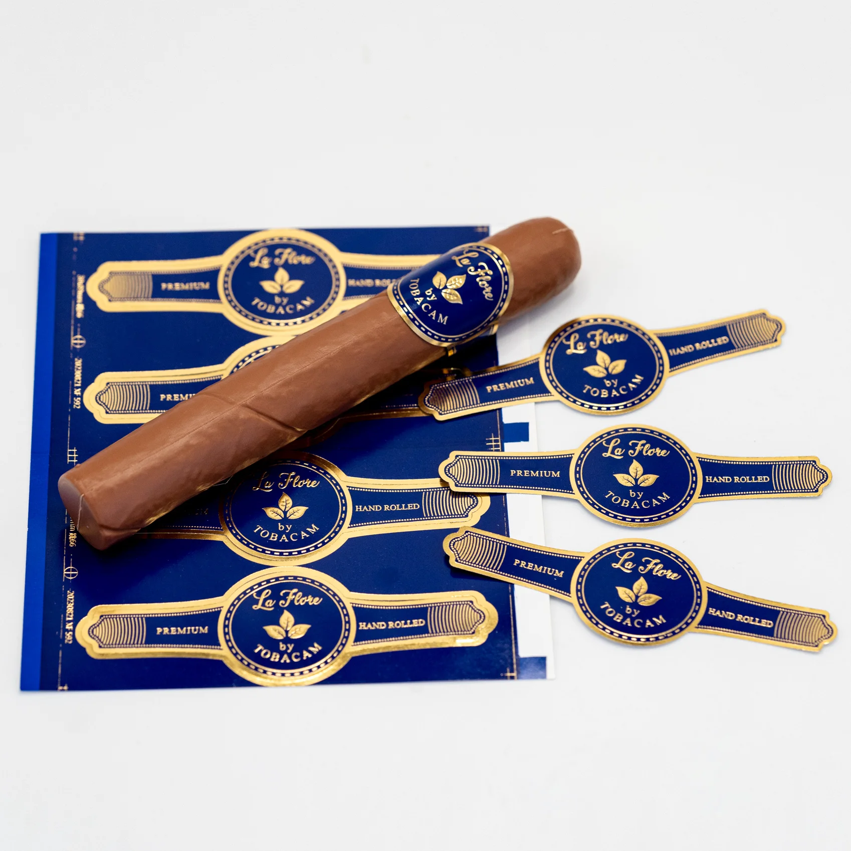 Luxury Design Paper Label Band Print Cigars Hot Stamp Gold Foil Cigar Label Band Cigarette Label Embossed Gold Stamping Sticker