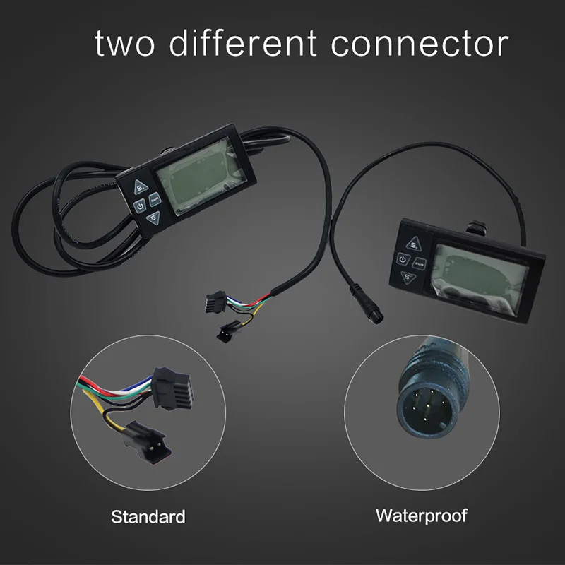 Cheap Electric Bicycle LCD Display for 24V 36V 48V Electric Bike Manual Control Panel Waterproof Bicycle Speedometer