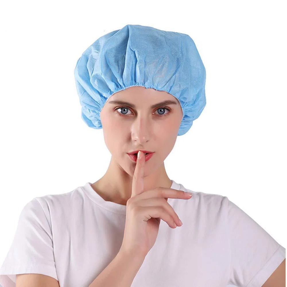 wholesale Colorful non-woven Hospital Doctor Nurse Use Surgical medical disposable bouffant cap
