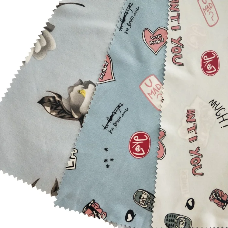 Супермягкая эластичная тянущаяся ткань из полиэстера 97 полиэстер 3 спандекс четырехсторонний принт