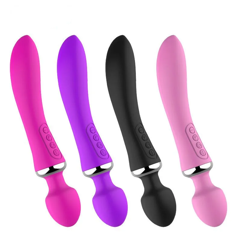 Adult Vibrator Sex Toy For Women Vagina Vibrator G-spot Sexy Toys Online Shop Rose Black Purple Pink Double End Av Wand Massager